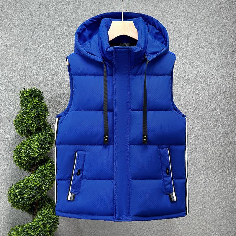 

Мужской осенне-зимний парный рабочий хлопковый жилет утолщенный осенне-зимний теплый жилет модный жилет зимняя куртка студент 6XL (190-102.5 kg) королевский синий