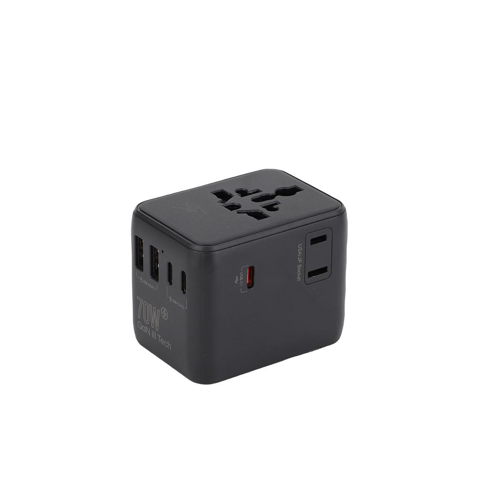 Universal Travel Adapter PD 70W Fast Charging Travel Converter Power Adapter Charger with USB C USB A Ports for Phone