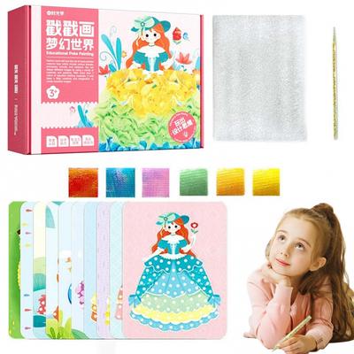 Poke Art Kits Kreative DIY Hundert Veränderung Prinzessin Kleid Spielzeug 3D Kinder Malen Spielzeug Cartoon Dress Up Set Kinder Unendliche Traum handbemalt