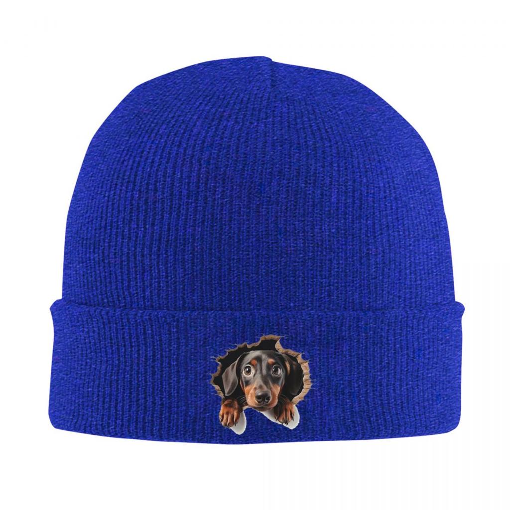 Durchbruch Süßer Hund Warme Strickmütze Winter Strickmütze Mütze Beanie Hip Hop Kappen für Unisex