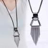 Creative Fashion Sweater Necklace With Tassel Pendant, Long Chain Accessory For Women