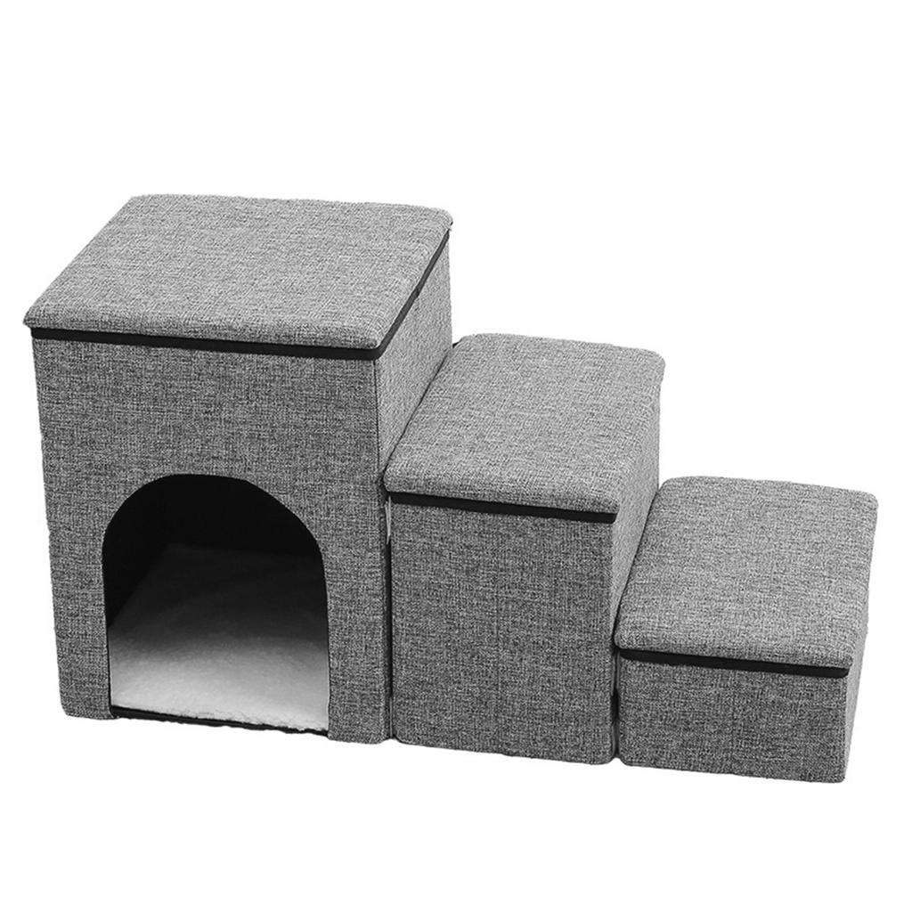 Pet Stairs Foldable Dog Steps Comfortable and Durable Three-in-one Design Stairs