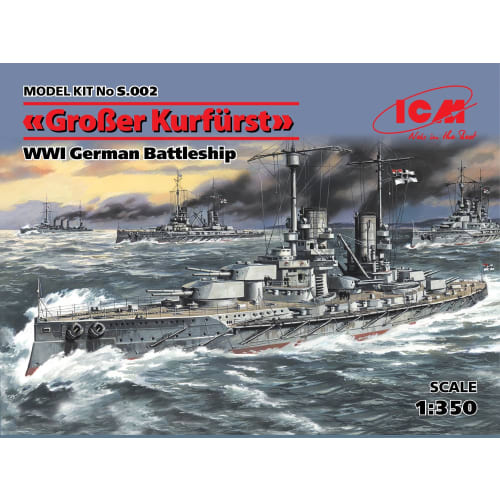 ICM 1/350 German Dreadnought Battleship Grosser Kurfurst Plastic Model S002
