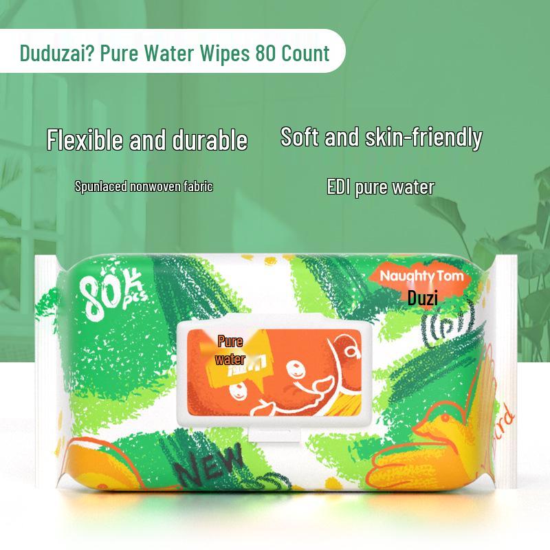 Han Bei Jie Baby Hand- & Mundtücher - 80 Große, Verdickte Tücher für Säuglinge & Kleinkinder