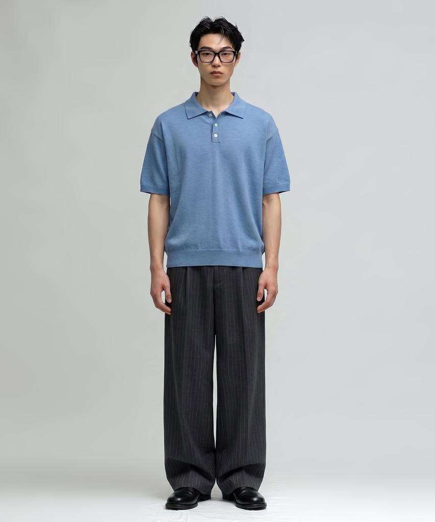 VERYVAIN Essential Summer Polo Knit (Sky Blue)