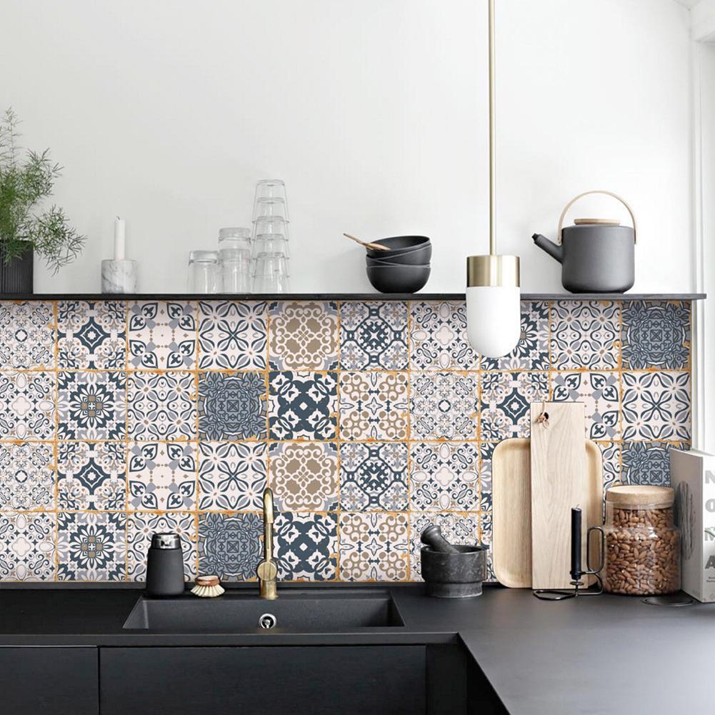 Add a Touch of Elegance PVC Tile Stickers for Smooth and Flat Surfaces 24 Pieces for 0 59 Square Meters Cut to Any Shape