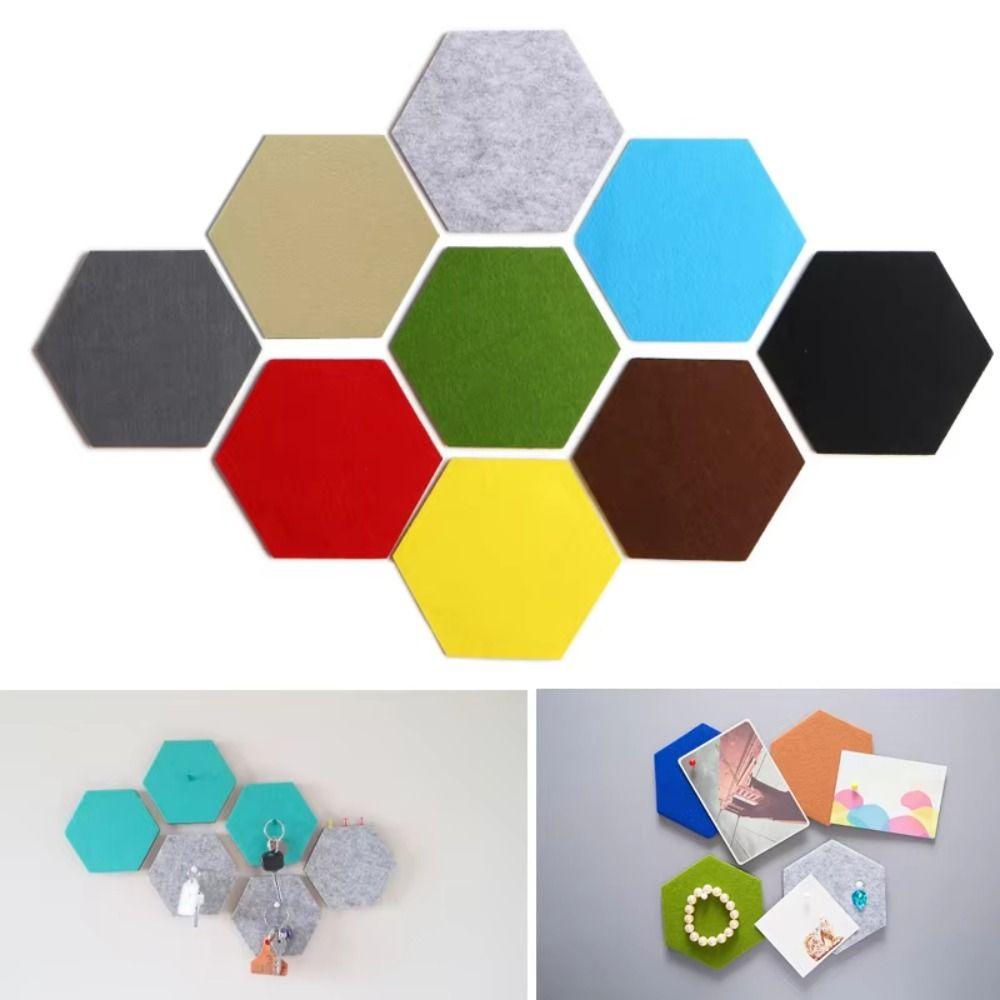 Toilet Stickers Hexagon Self Adhesive Wall Stickers Moisture-proof Heat-resistant Wall Decal DIY Anti Fouling Felt Wallpaper