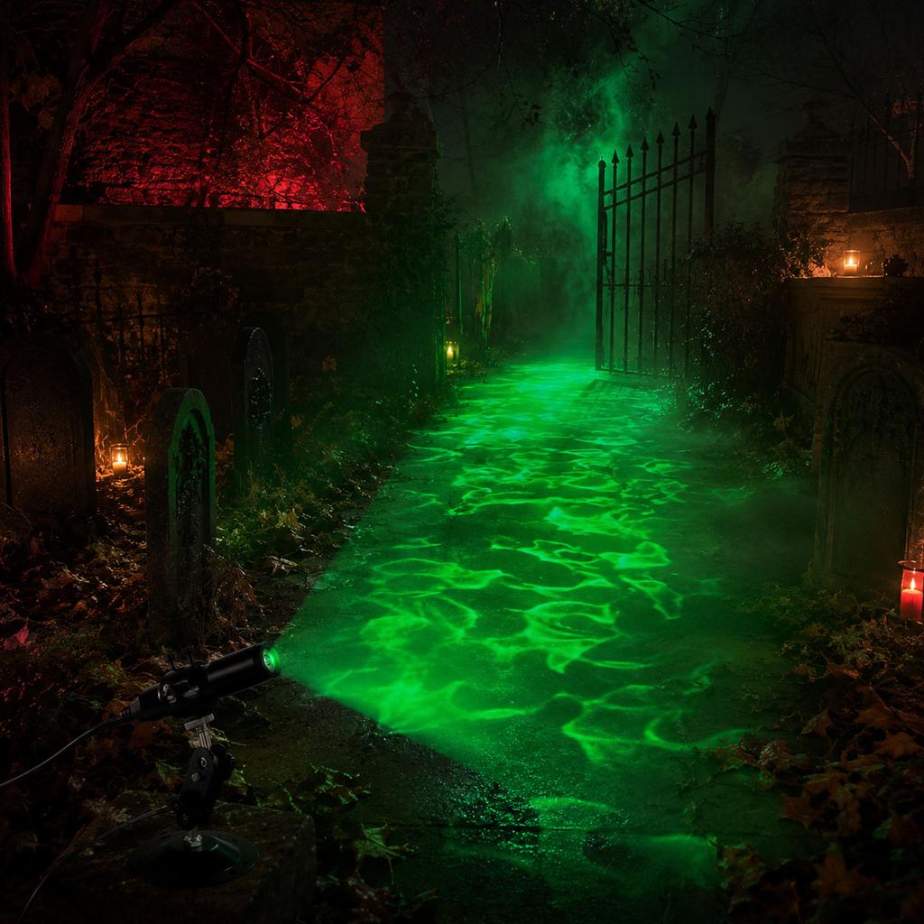 Green Line Projector for Halloween Decorations, Holiday Party Lighting Effects