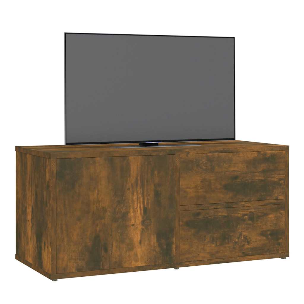 vidaXL TV-Schrank Räuchereiche 80x34x36 cm Holzwerkstoff