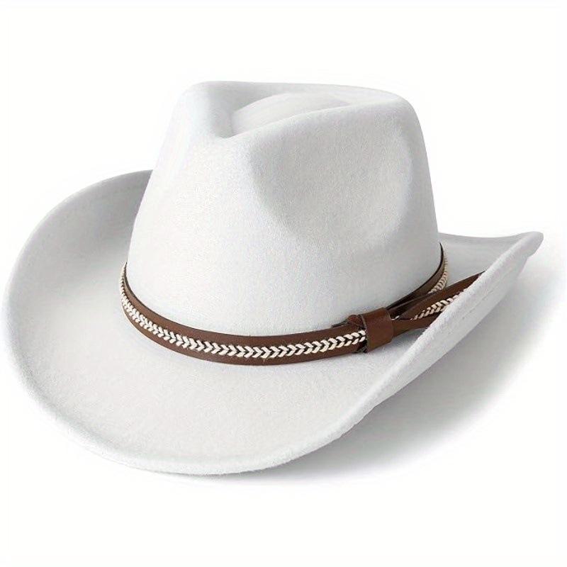 

JYL TS Сделай сам 9,5 см Поля Шляпа Купол Федора Кепка Фетр White_M(56-59cm） арлекин