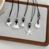 Korean Style Silver Star Geometric Bell Pendant Necklace for Women - Versatile Long Clavicle Chain