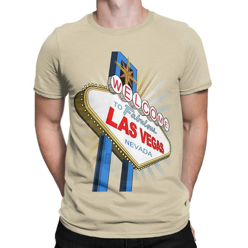 Welcome To Las Vegas Pattern Graphic 100 Cotton Tshirt Fabulous Las Vegas Tees Tops For Unisex