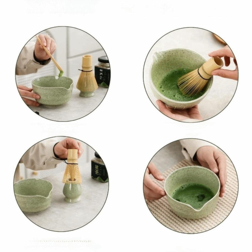 Match Bowl Matcha Brush Matcha Spoon Matcha Whisk Set Reusable Green Tea Whisk  for Tea Lovers