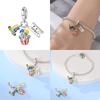 Hot 100 copper Circus Clown Threepiece Charm Bead Charms Compatible With Authentic Bracelets Do It Yourself Jewellery Making Ideal For Women Gift