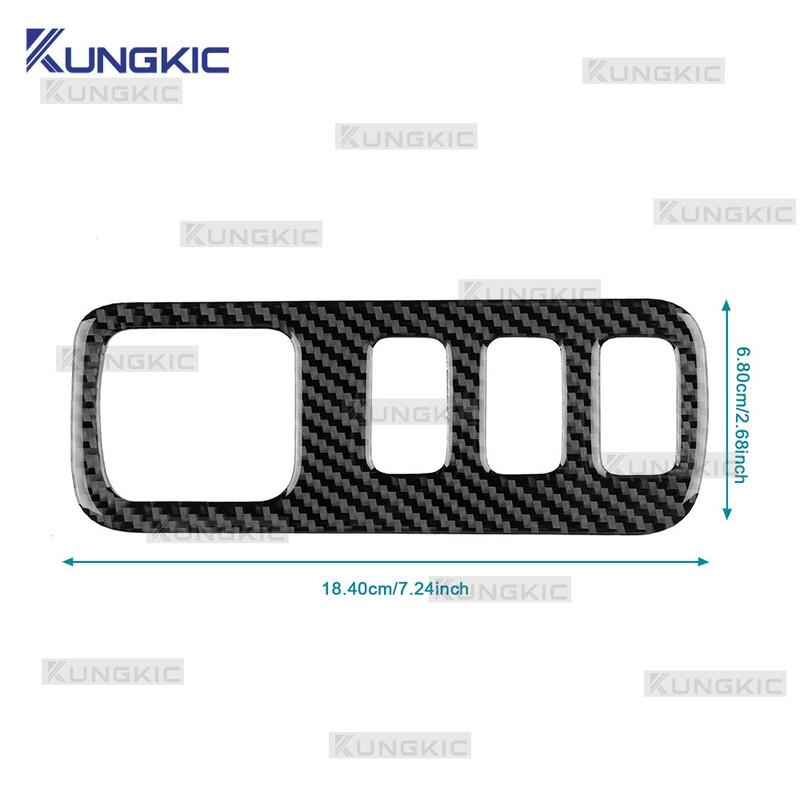 För Dacia Duster 2014 2015 2016 2017 2018 Äkta Mjuk Kolfiberdekal Vänsterstyrd Högerstyrd Bil Central Kontroll Anti-halk Knapp Ram Trim.