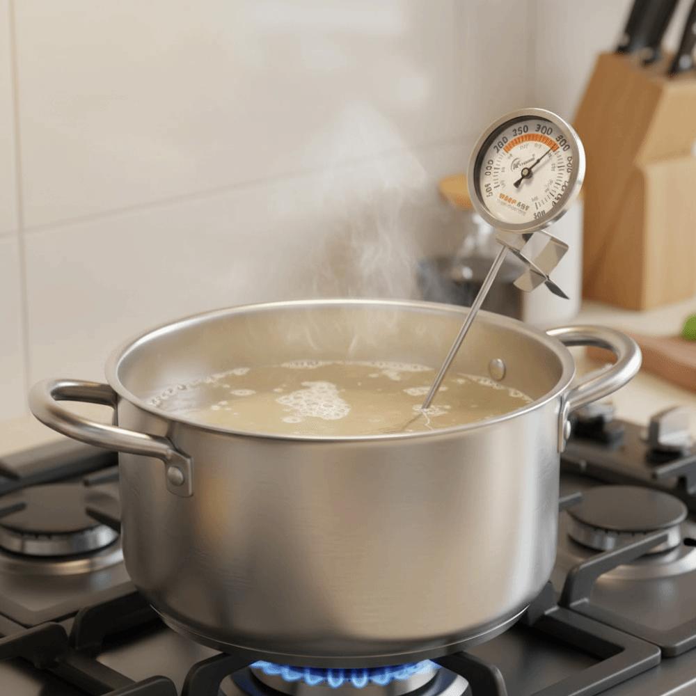 304 Stainless Steel Deep Fry Thermometer Large Dial Barbecue Thermometer  Cooking