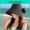 Summer Sun Protection Hat With Large Brim And Butterfly Bow For Outdoor Beach Fashion