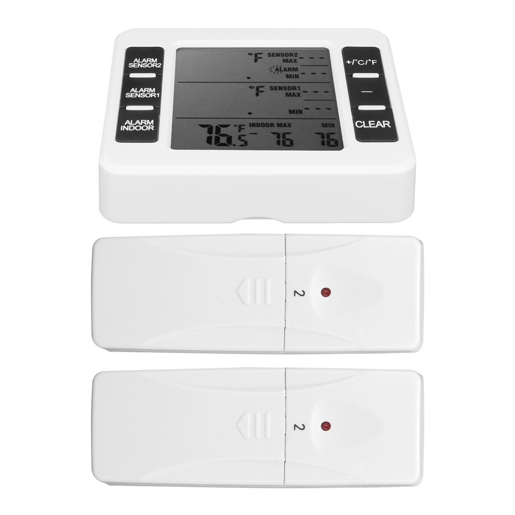 Teploměr do lednice Bezdrátový senzor Monitor teploty se zvukovým alarmem pro domácí kuchyň