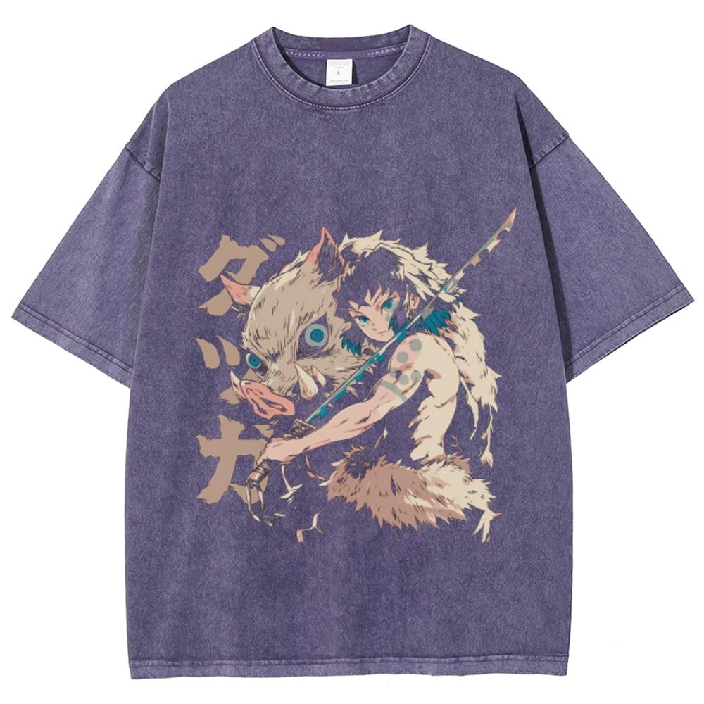 

Аниме Футболка Клинок Рассекающий Демонов Хашибира Иноске Футболка с Графическим Принтом Мужская Женская Манга Футболки Харадзюку Мужская Хлопковая Футболка Оверсайз M