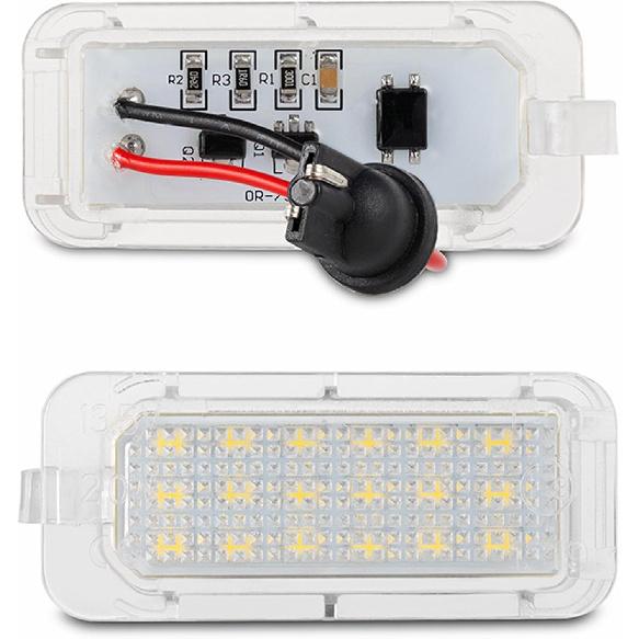 

Yankok LED License Plate Lights For Ford 2009-2018 Explorer Escape Expedition Escape Fusion Focus Fiesta Mondeo Lincoln MKC 18 SMD 6500K Xenon White