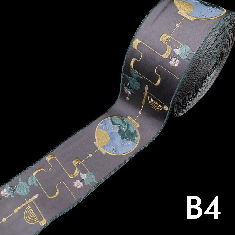 Chinese Embroidered Webbing Retro Embroidery Lace Trim For Diy Hanfu Costume  Cushion Curtain Decor Ribbon Accessories