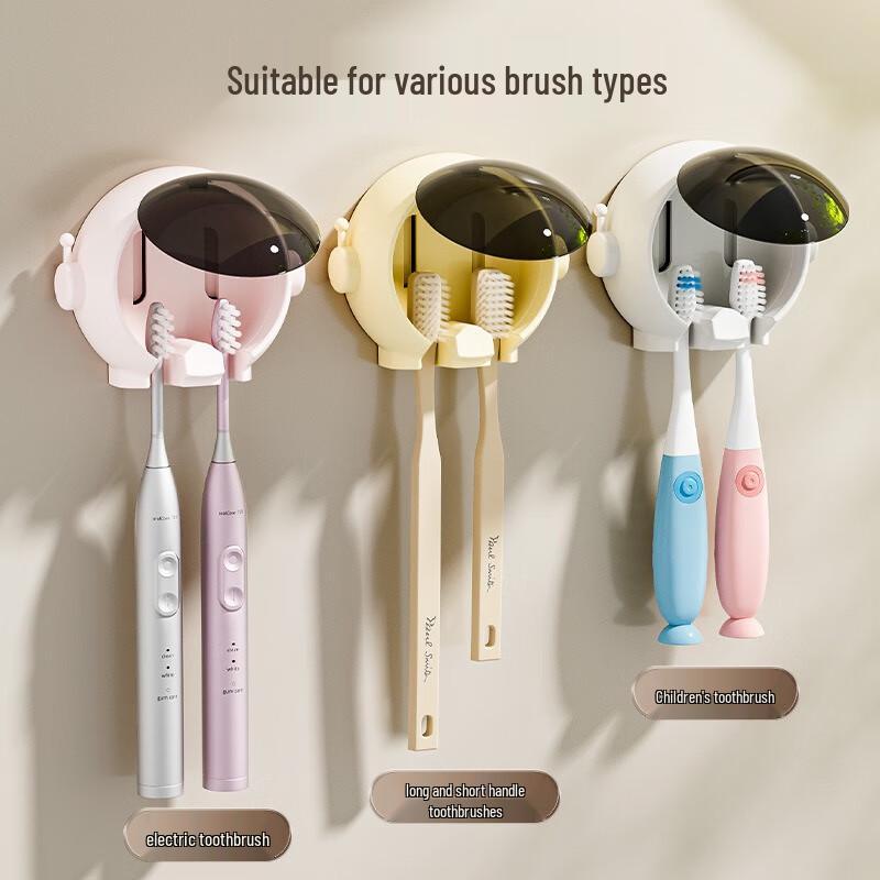 Wall-Mounted Punch-Free Toothbrush Holder