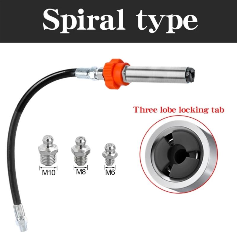 Langlebiger, sicherer und zuverlässiger Hochdruck-Schmierkupplungsnippel mit Schraubverschluss und selbstsicherndem Schnellanschluss für einfache Schmierung