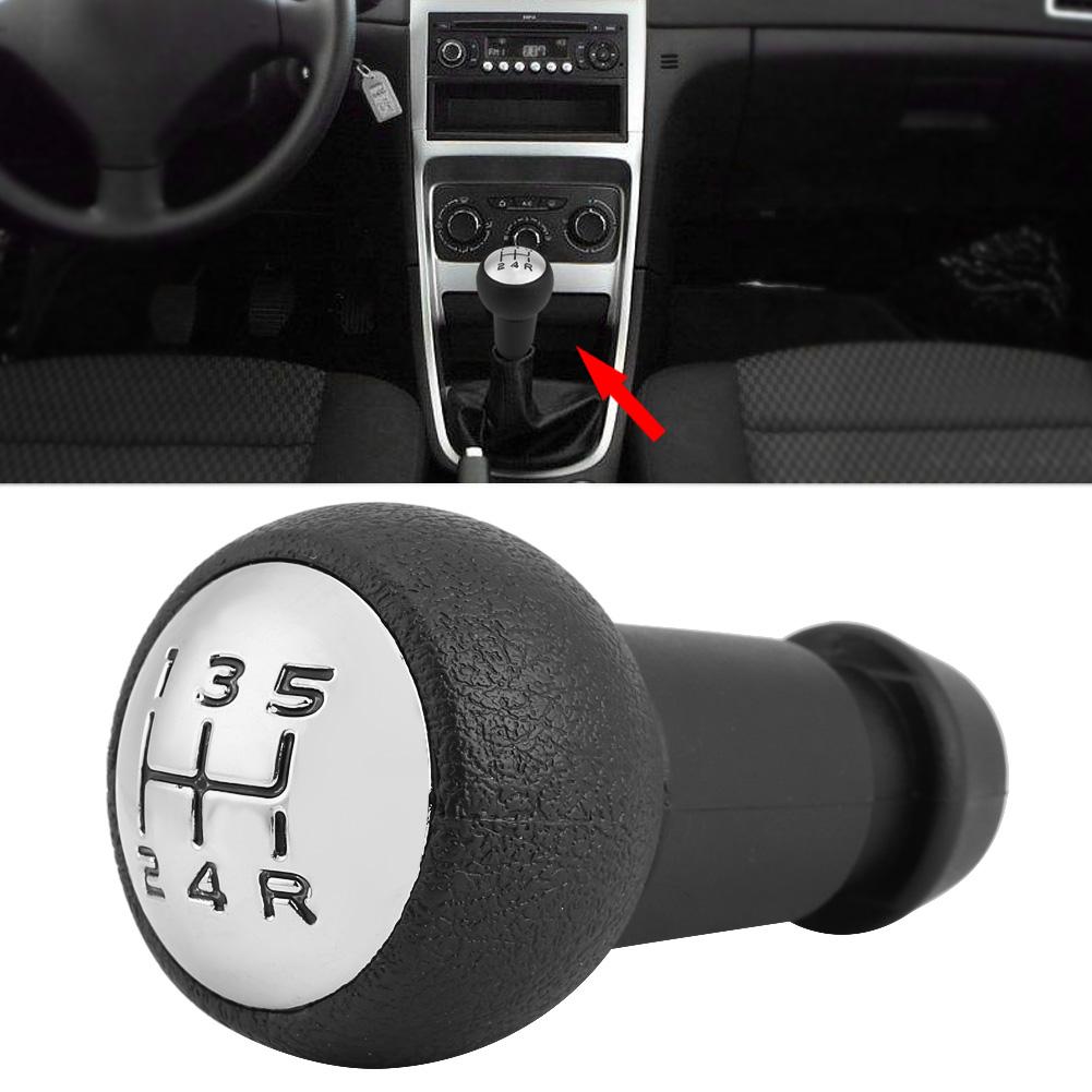 Bil 5-växlad växelspaksknopp för Peugeot 307 308 408 2008 206 207 208 301 3008