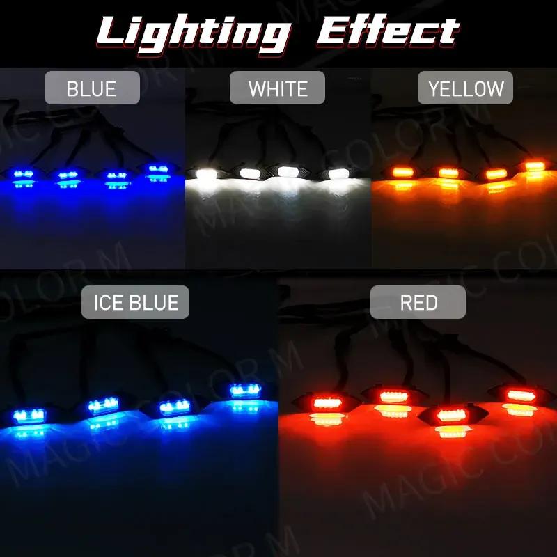 Multicolor LED Grille Lights For Toyota RAV4 DRL Daytime Running Lamp Car Front Griile Light