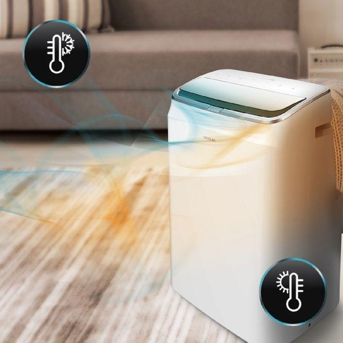 Cecotec Climatiseur Portable ForceClima 12600 Heating. Télécommande et pompe à chaleur, 12000 BTU, écran LED, 5 modes, déshumidifica