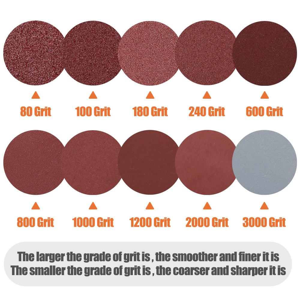 CMCP 102pcs 3inch Sanding Discs Pads 80-3000 Grit Sandpapers Abrasive Polishing Pad Kit For Drill Grinder Rotary Tools