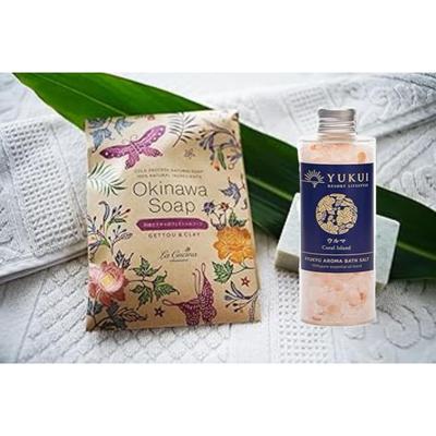 Shell Ginger and Kucha Facial Soap Ryukyu Aroma Bath Salt Coral Reef (Bingata) + (Uruma)
