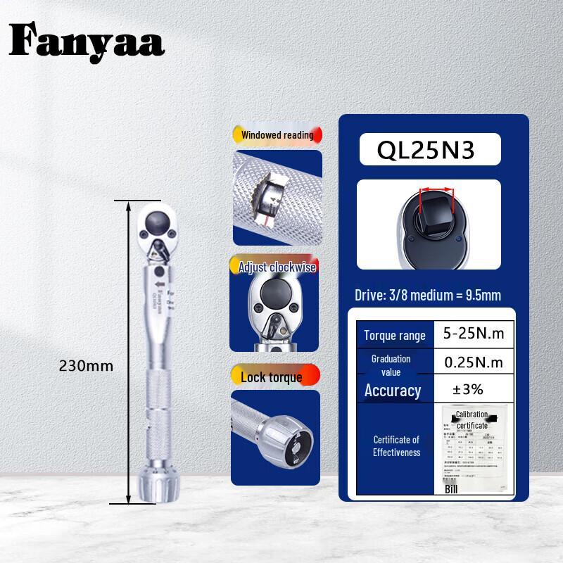 Fanyaa Professional Preset Torque Wrench