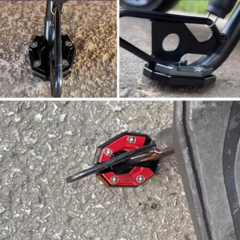 Bike Side Stand Plate Kickstand Plate Spacers - Side Brackets for Weak Grounds, Improved