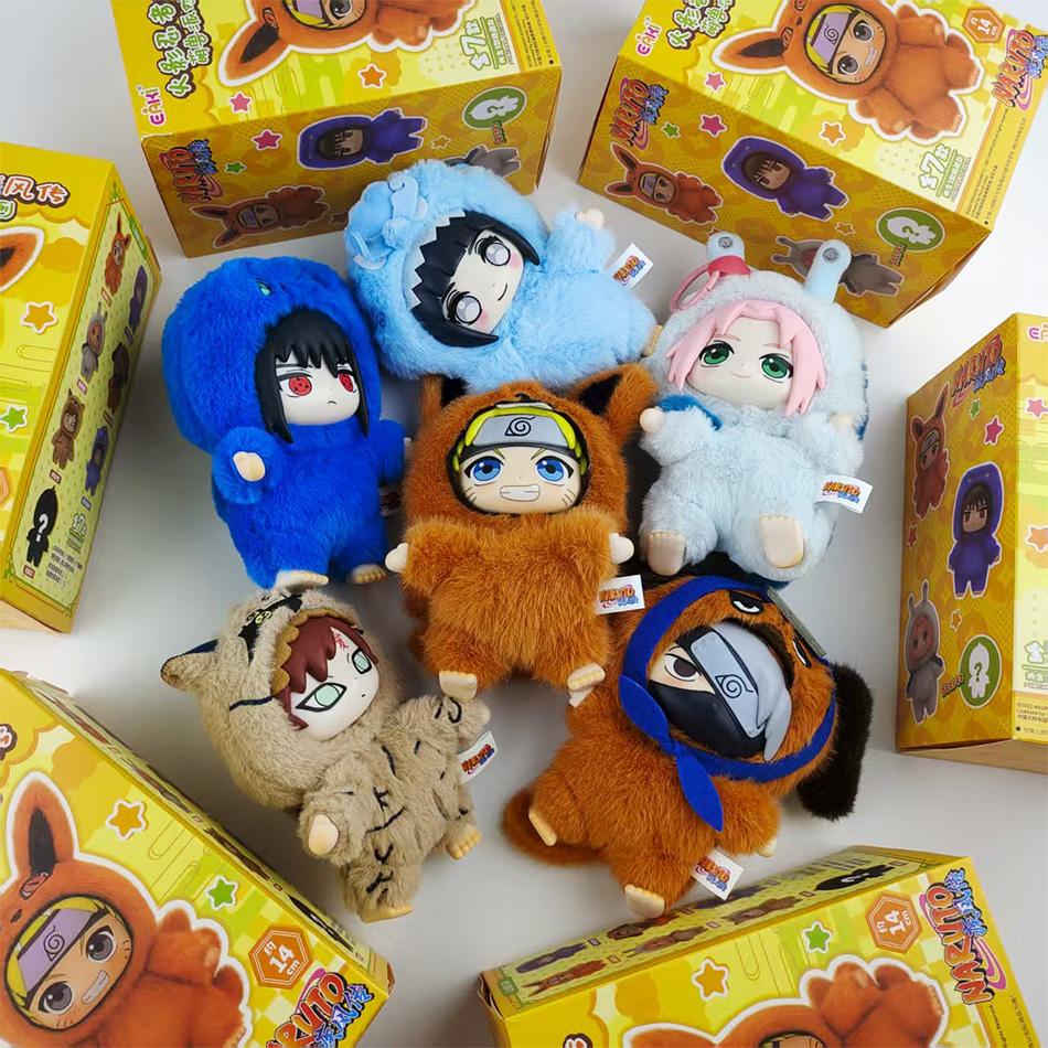 **In Stock  Naruto Itachi Sasuke Kakashi Gaara Series Blind Box Trendy Toy Figure Plush Pendant Collection Christmas Gift