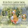 Resin Animal Swing Ornaments For Garden Outdoor Decoration With 45cm Hanging Rope