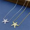 Sterling Silver S925 Starfish Necklace: Elegant European & American Style for Women