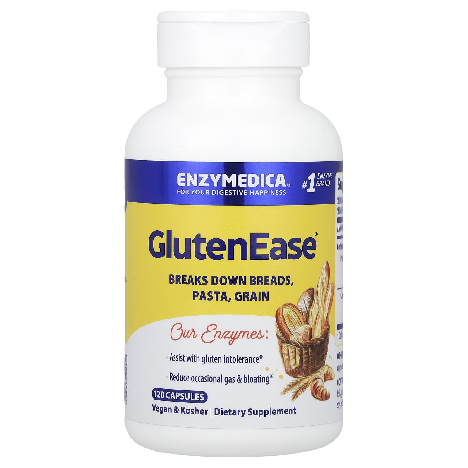 

Enzymedica, GlutenEase®, 120 капсул