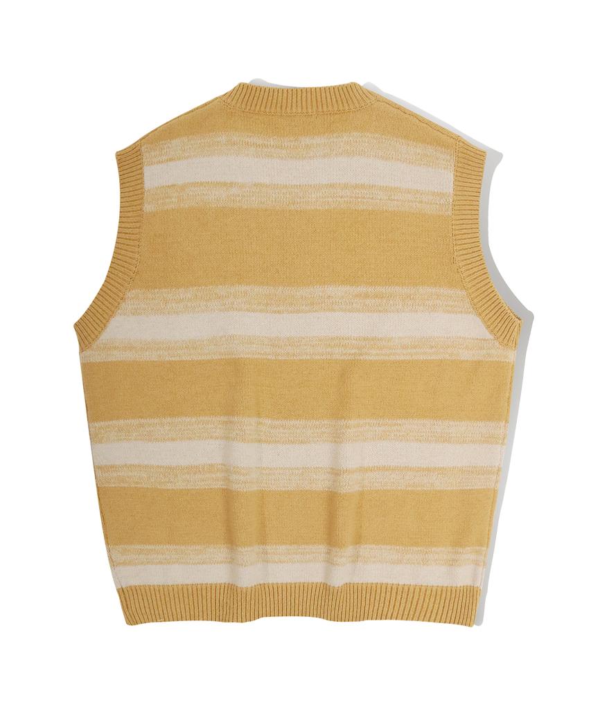 Illuminate Flm Striped Knit Vest - Yellow