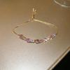 Gold-Plated Zircon Sun & Heart Bracelet: Stylish, Versatile, Elegant Light Luxury Jewelry for Women.