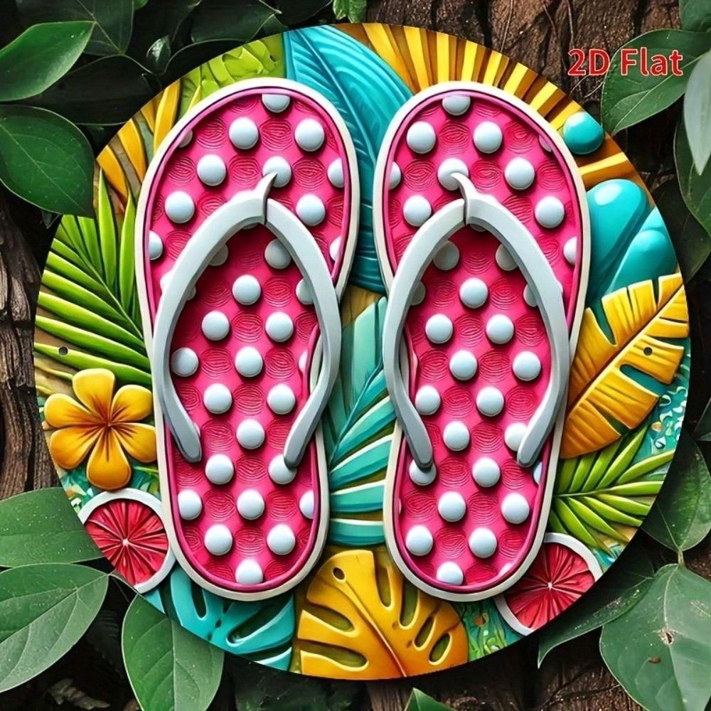 Metal Tin Art Painting Sign 20x20cm Home Wall Decor Handmade Craft