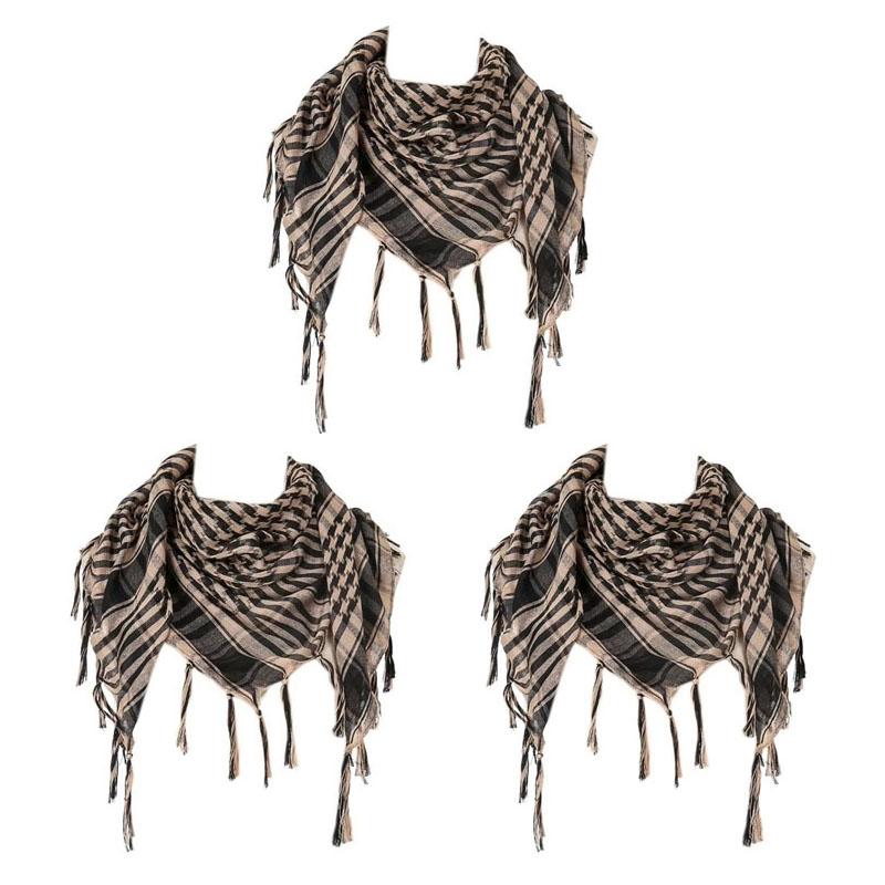 123Pcs Keffiyeh Tactical Desert Scarf Wrap Shemagh Head Neck Arab Scarf Keffiyeh Scarf Wrap For Men And Women