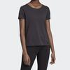 Adidas Training Sports Round Neck Short-Sleeve T-Shirt Women Tops Ice-Metal-Black EI6380