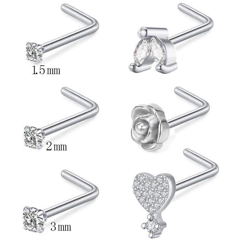 

Европейские и американские новые чехлы для проколов носовых ногтей упакованы для модных вермикулитовых носовых украшений, индивидуальных сережек