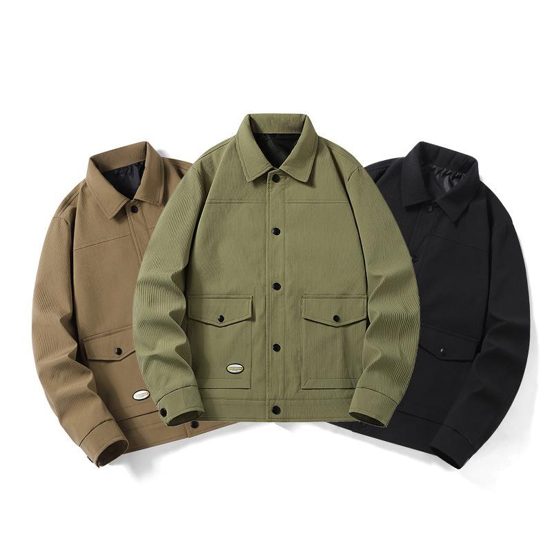 Plus Size Fall Jacket Jacket Men's Lapel Jacket Collar Casual Loose Jacket