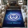 Portsmouth FC Bedruckter Kristall-Samt-Teppich Rutschfester Kristall-Samt-Teppich für Sofa Schlafzimmer Innenraum Heimdekoration