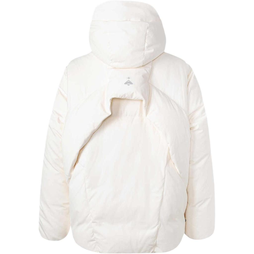 Adidas Originals X Hamcus Striped Color-Block Loose Hooded Down Jacket With Detachable Hood Unisex Outerwear White HY6368