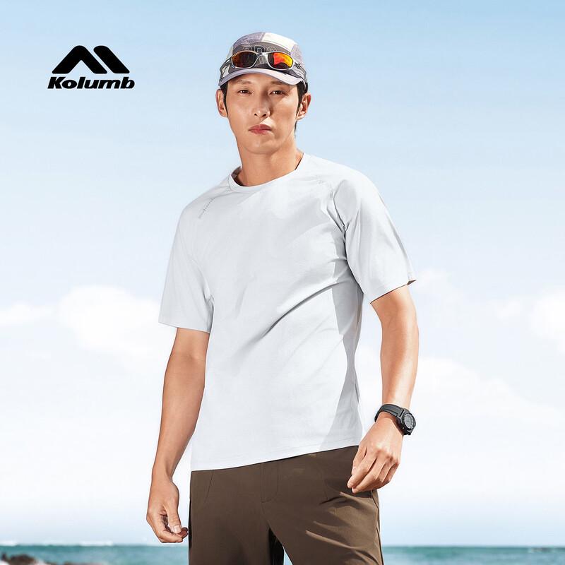 Kolumb Unisex Outdoor Moisture-Wicking Quick-Dry Jacquard Round Neck Short Sleeve T-Shirt M