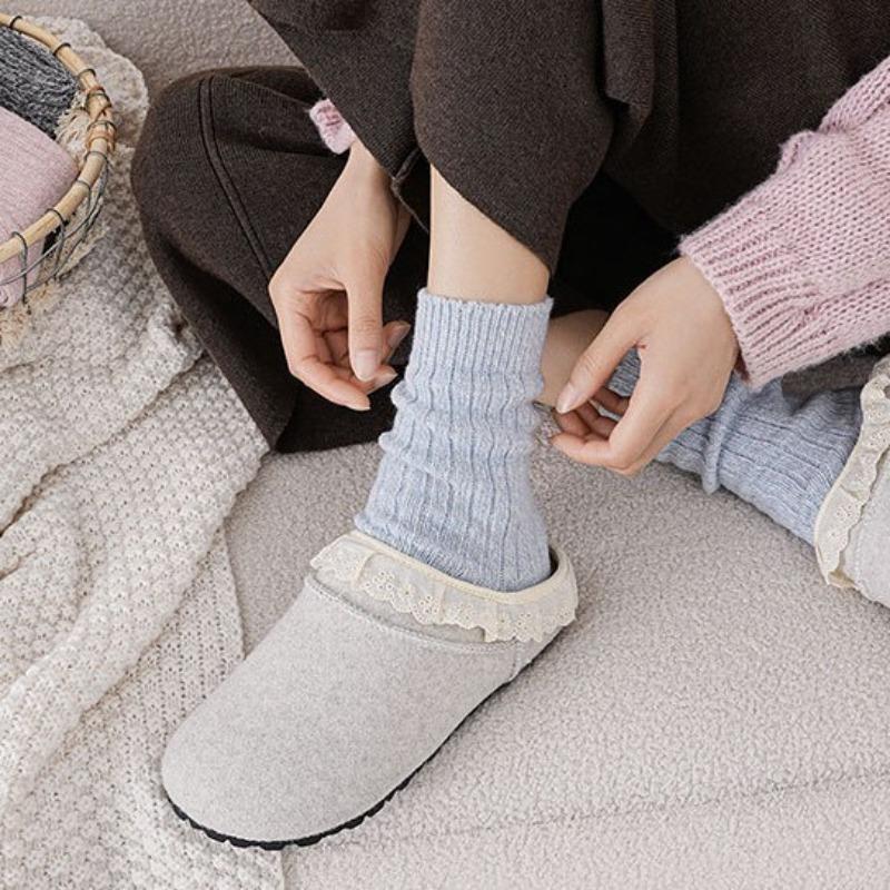 Children's Socks: Long Tube Socks, Winter and Autumn Thick Needle-knitted Thick Wool Socks, Warm and Fluffy Socks