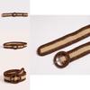Boho Inspired Womens Stretchable Fabric Belt With Alloy Buckle For Casual Wear